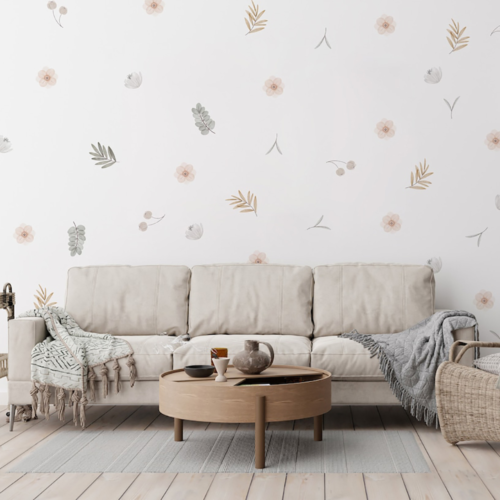 Boho daun botani DIY stiker di - Baby Girl Nursery Quotes ulasan dan harga