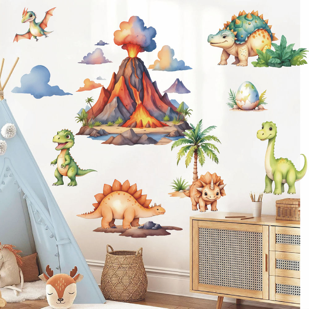 Stiker Dinding Dinosaurus Huta - Baby Nursery Jungle Theme ulasan dan harga