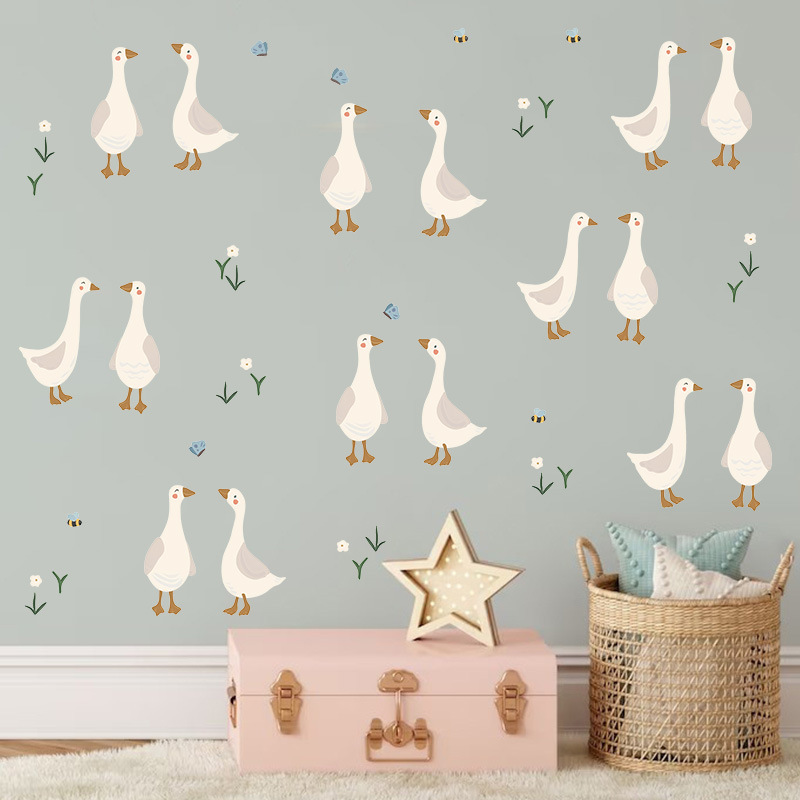 Stiker Dinding Bebek Lucu Stik - Baby Nursery Murals ulasan dan harga