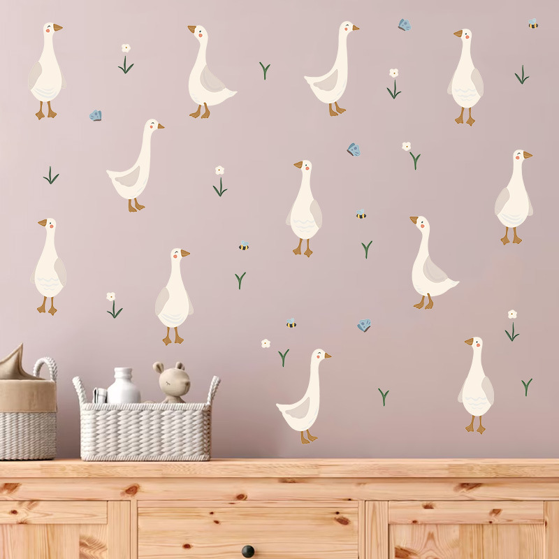 Stiker Dinding Bebek Lucu Stik - Baby Nursery Murals ulasan dan harga