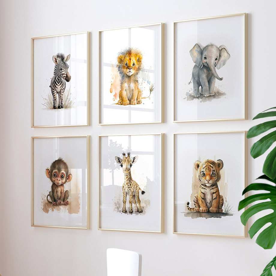 Lukisan Kanvas Hewan Kandang A - Baby Zebra Nursery ulasan dan harga