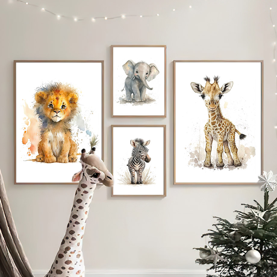 Lukisan Kanvas Hewan Kandang A - Baby Zebra Nursery ulasan dan harga