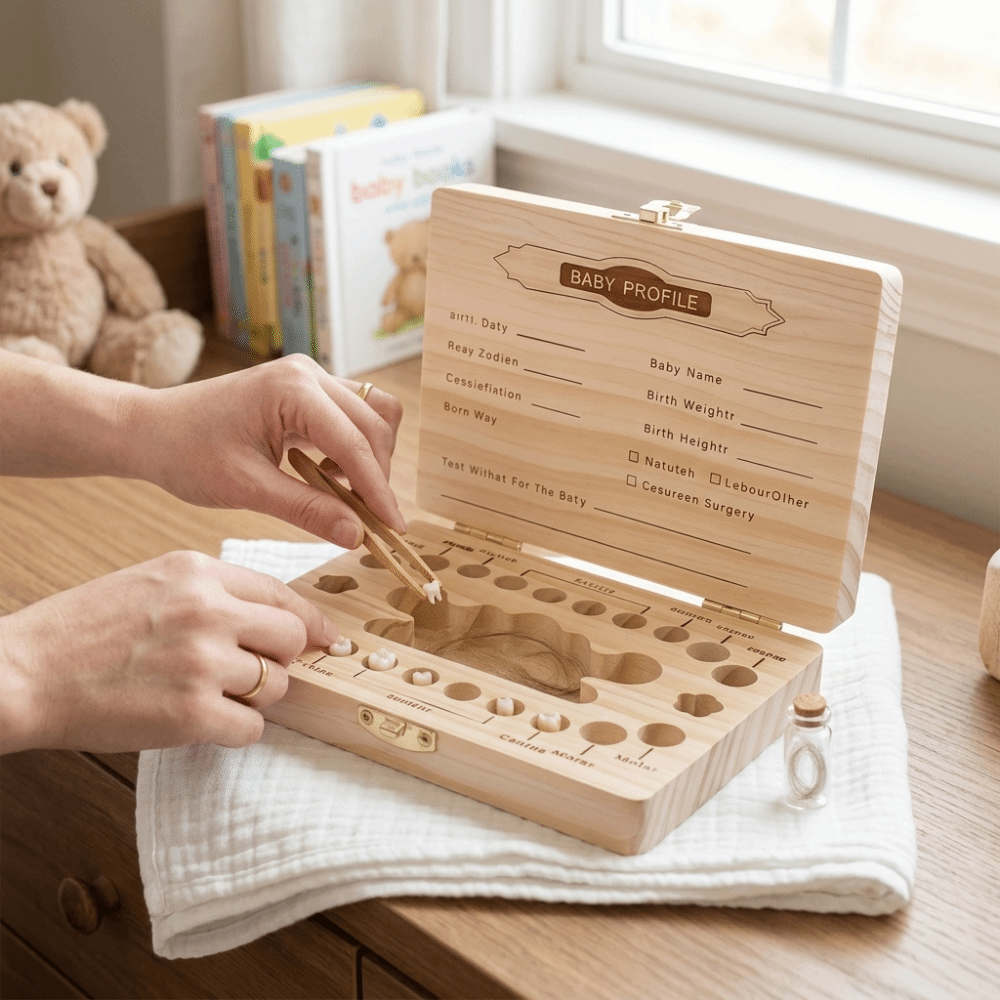 Kotak Penyimpanan Gigi Susu Ba - Baby Keepsake Box ulasan dan harga