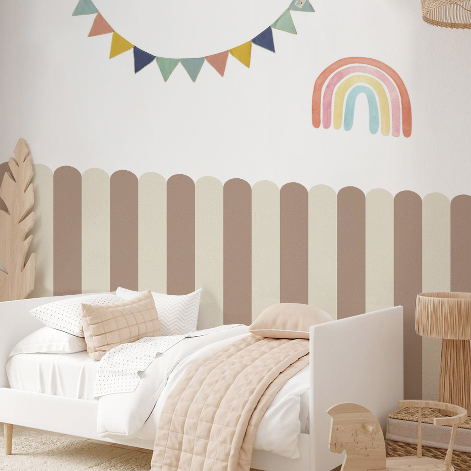 Wallpaper Busur Bergaris Verti - Baby Nursery Wall Art ulasan dan harga