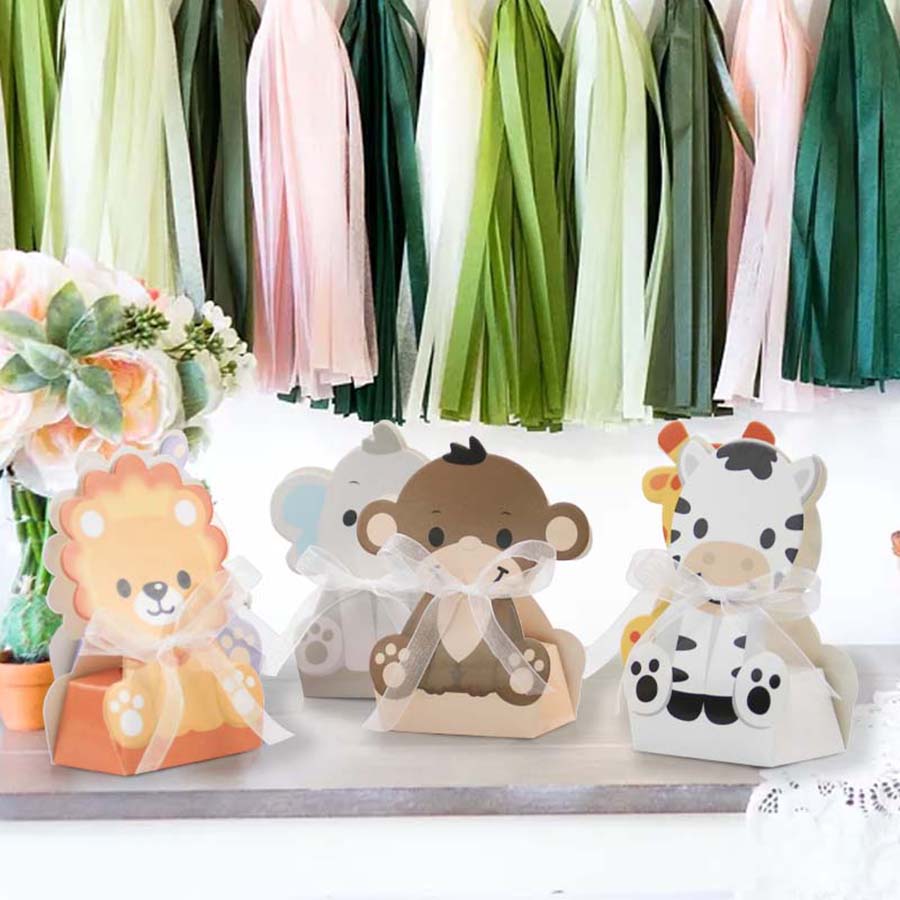 12 buah kotak berkat hewan Saf - Baby Nursery Jungle Theme ulasan dan harga